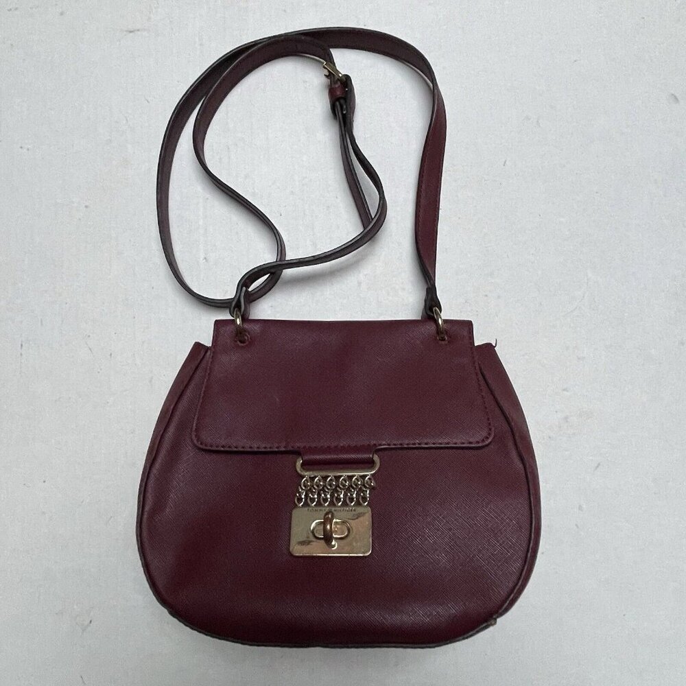 Tommy Hilfiger Womens Crossbody Bag Purse Red Adjustable Strap Gold Hardware